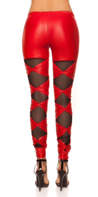 leggings with loops Red